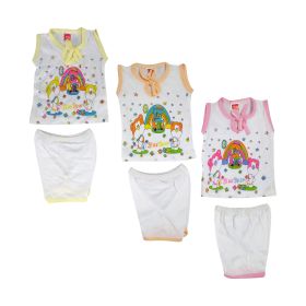 Love Baby-Basisc 3 Cotton Hosiery Shirt With 3 Pant Set  - BC10