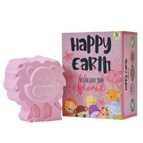 Cuddle Care-Happy Earth Vegan Baby Bath Soap-Pink (Floral)