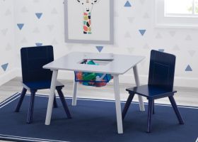 Delta Children Grey & Blue Table & 2 Chair Set